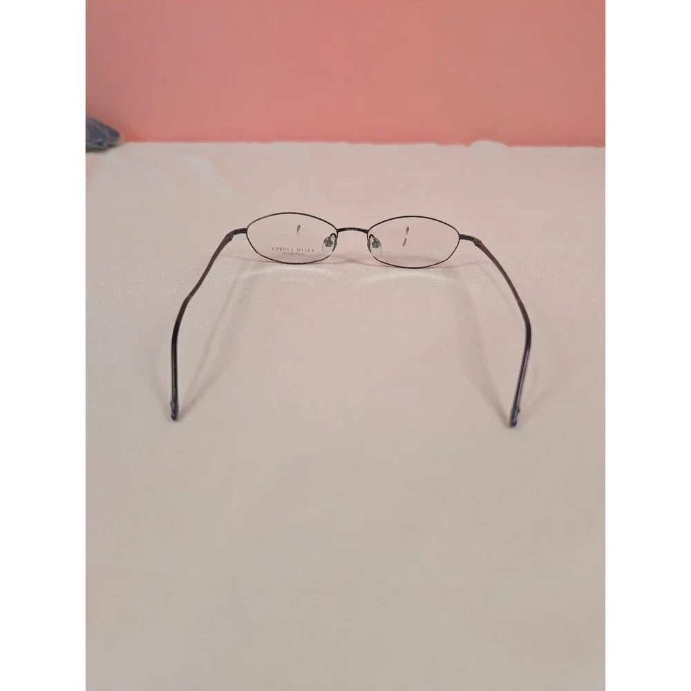 Vintage Ralph Lauren 1409 Kids Stainless Steel Small Oval Eyeglass Frames Italy